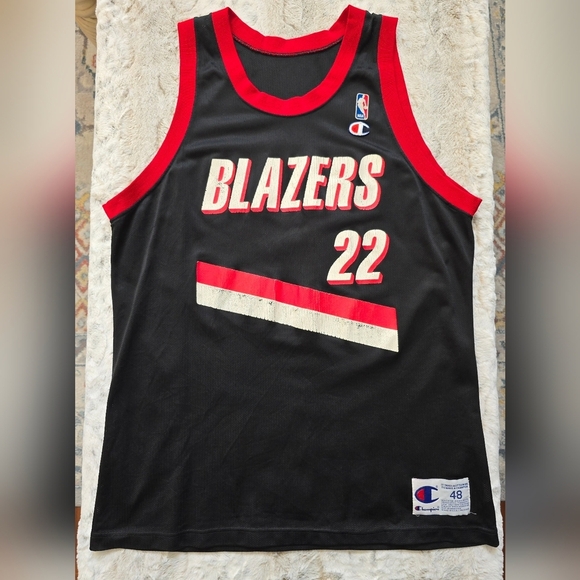 Vintage Champion Clyde Drexler #22 Portland Trailblazers Jersey XL Size 48 - Picture 1 of 7